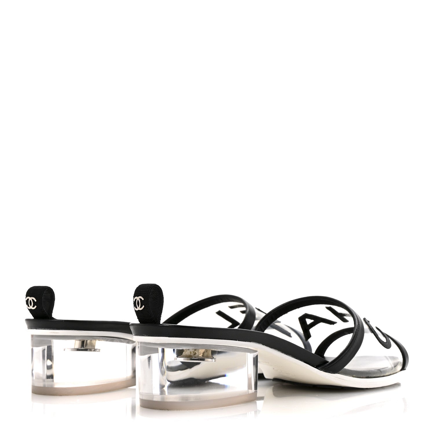 Chanel PVC Lambskin Logo Mules 41 Black 5 of 12