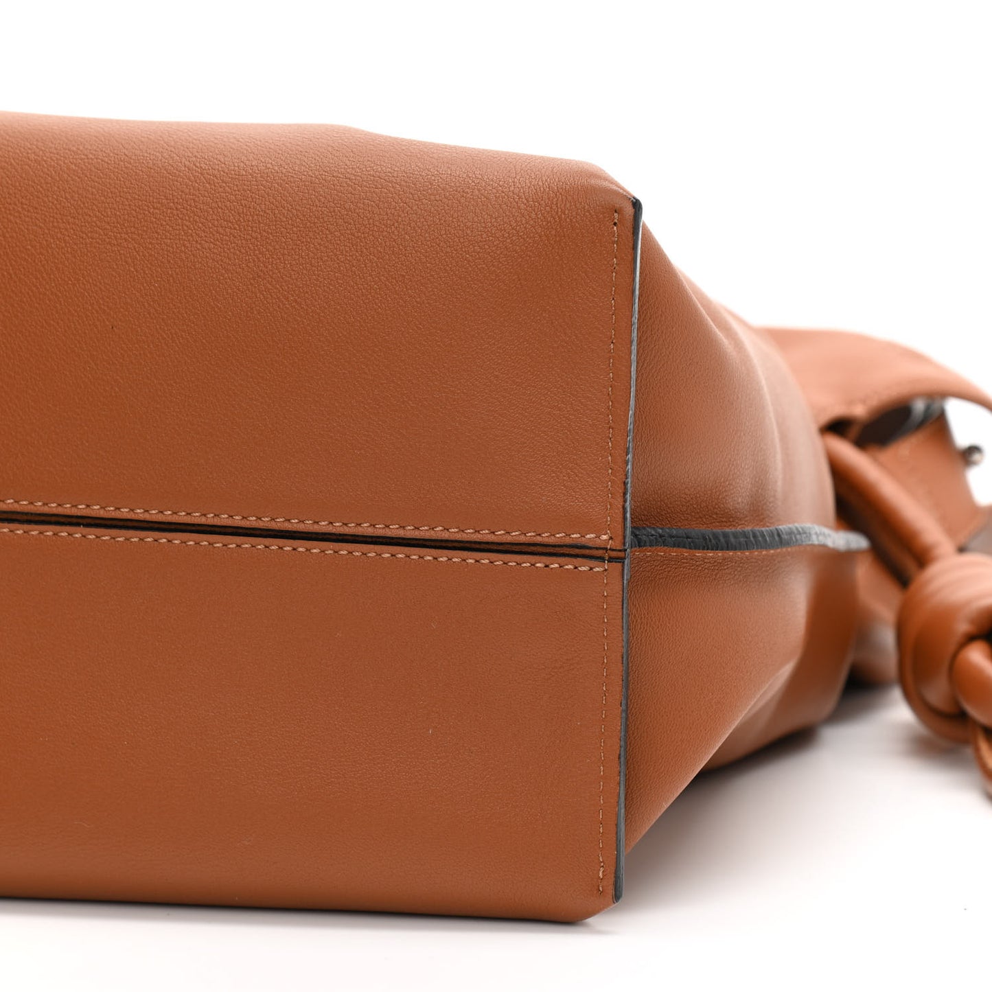 Calfskin Large Flamenco Knot Bag Warm Desert