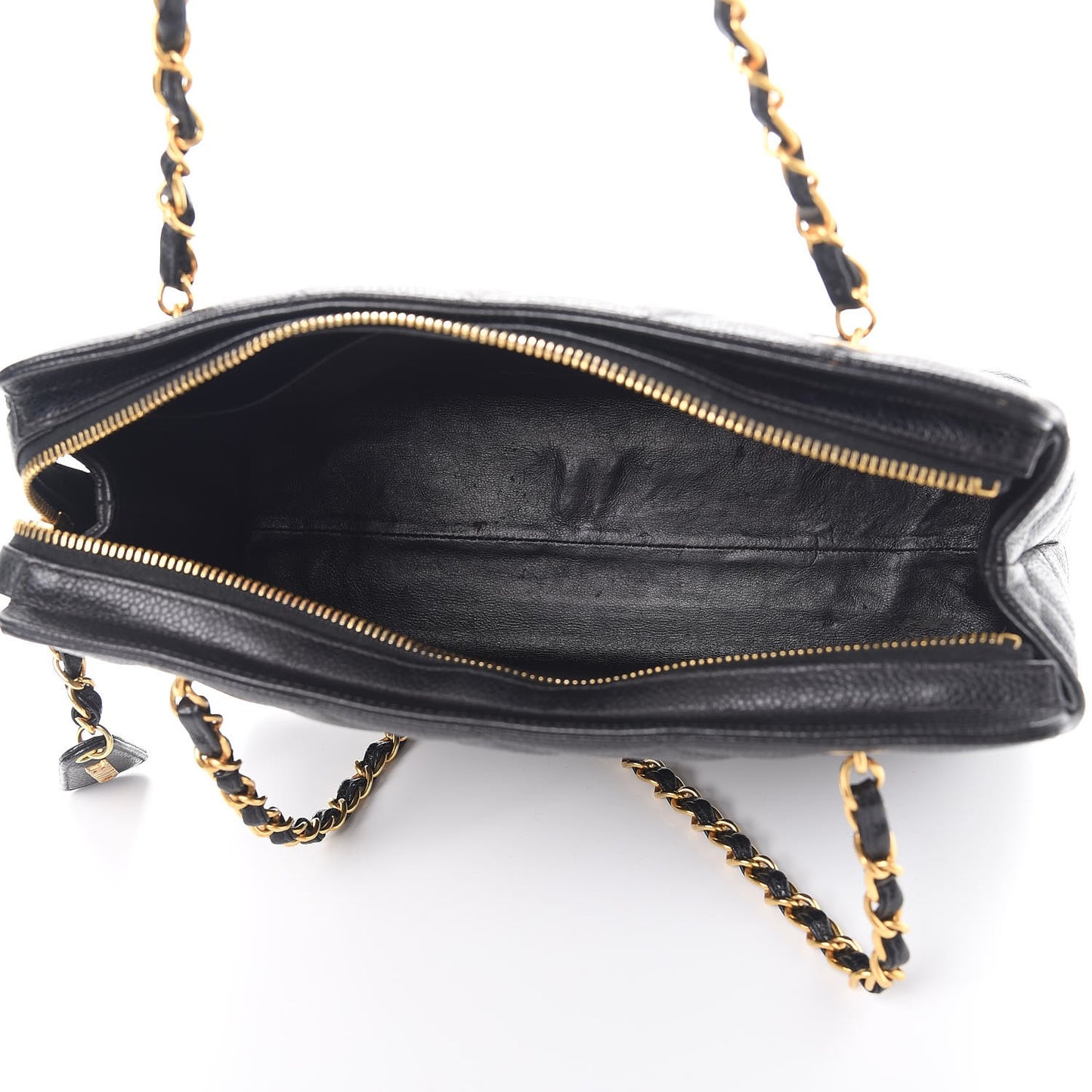 Caviar Quilted Tote Black