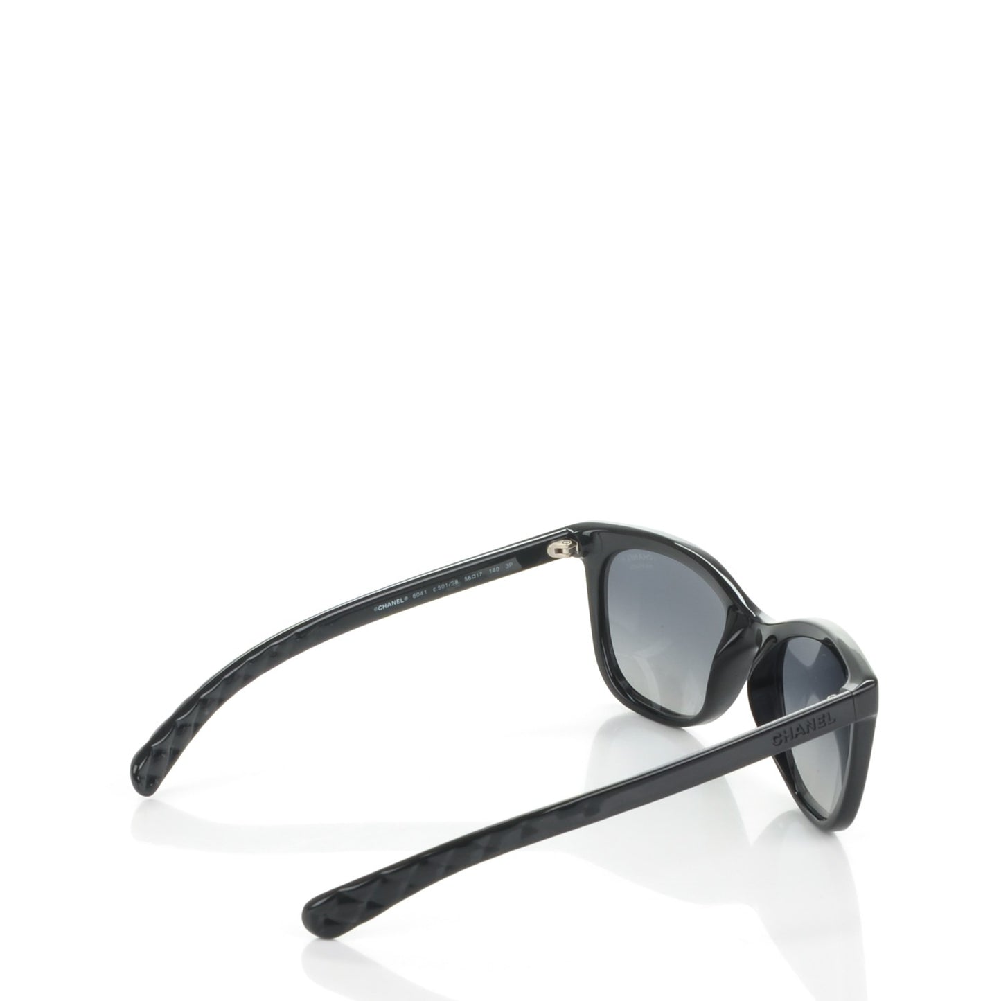Cat Eye Chain Sunglasses 6041 Black
