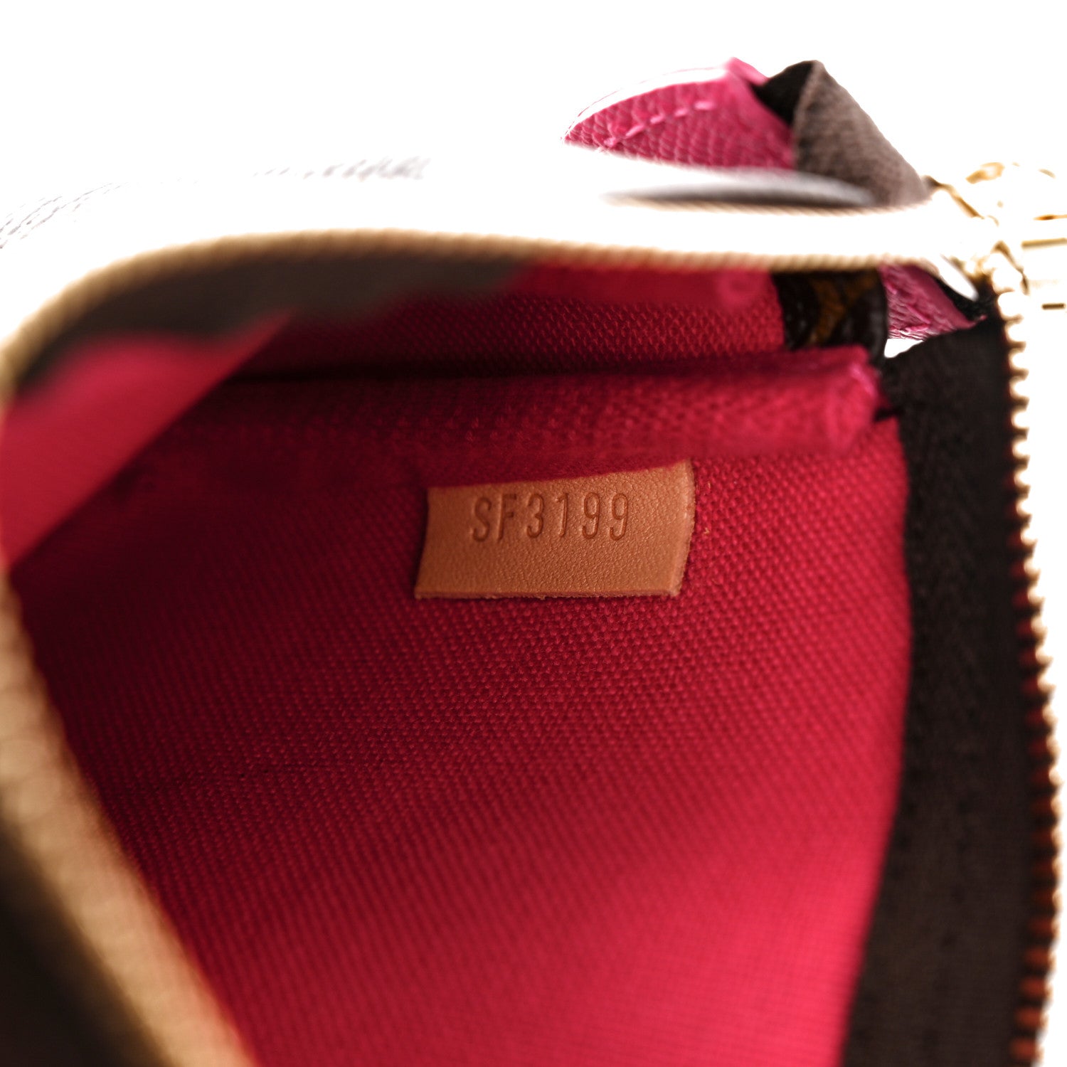 Louis Vuitton Monogram 2019 Christmas Animation Mini Courchevel Pochette Accessories Fuchsia 6 of 8