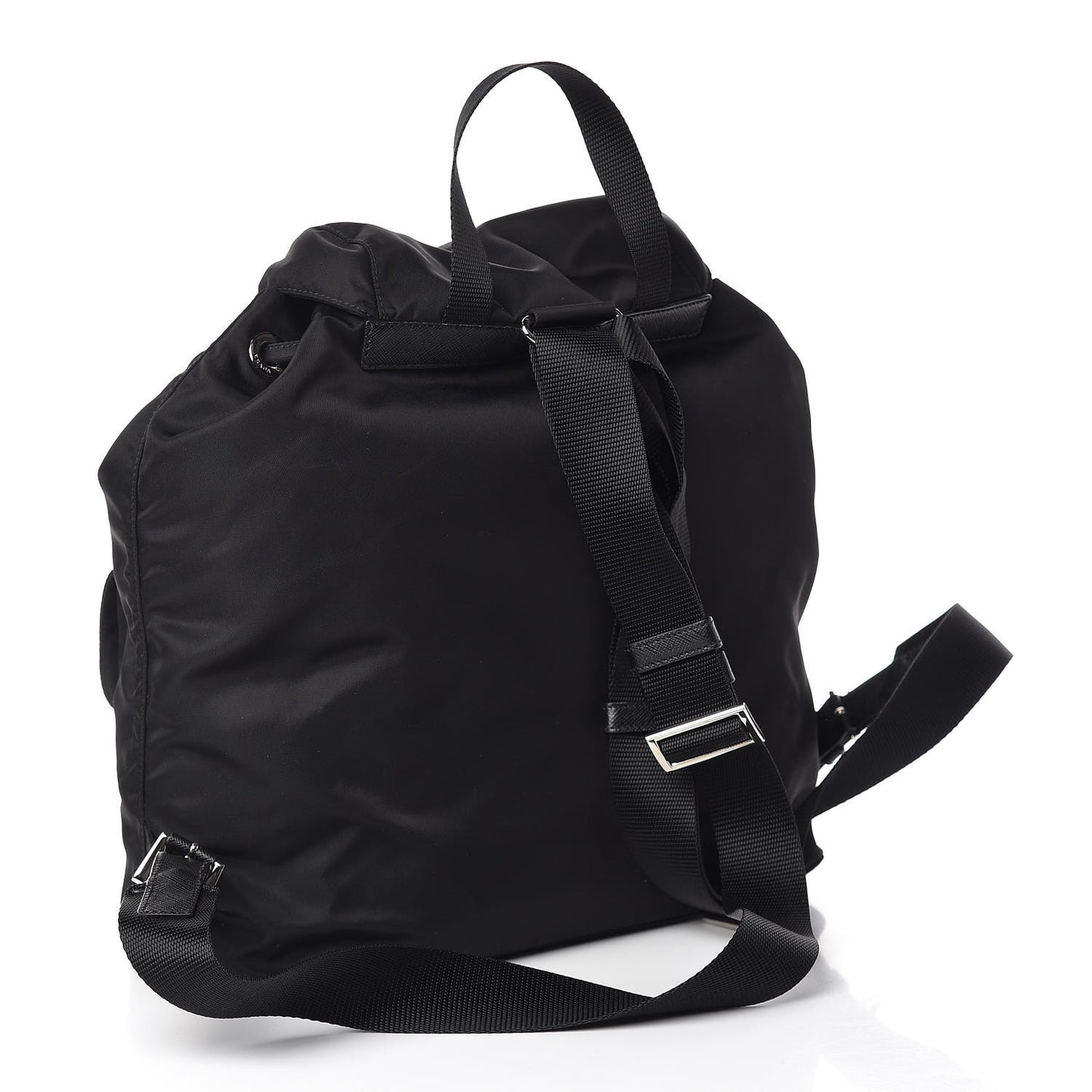 Tessuto Nylon Saffiano Medium Backpack Black