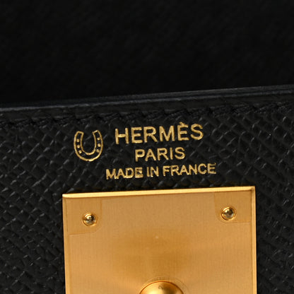 Hermes Epsom Horseshoe Kelly Sellier 28 Black 6 of 14