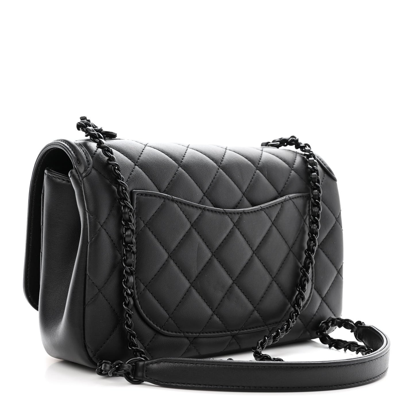 Lambskin Quilted Small CC Filigree Flap Black