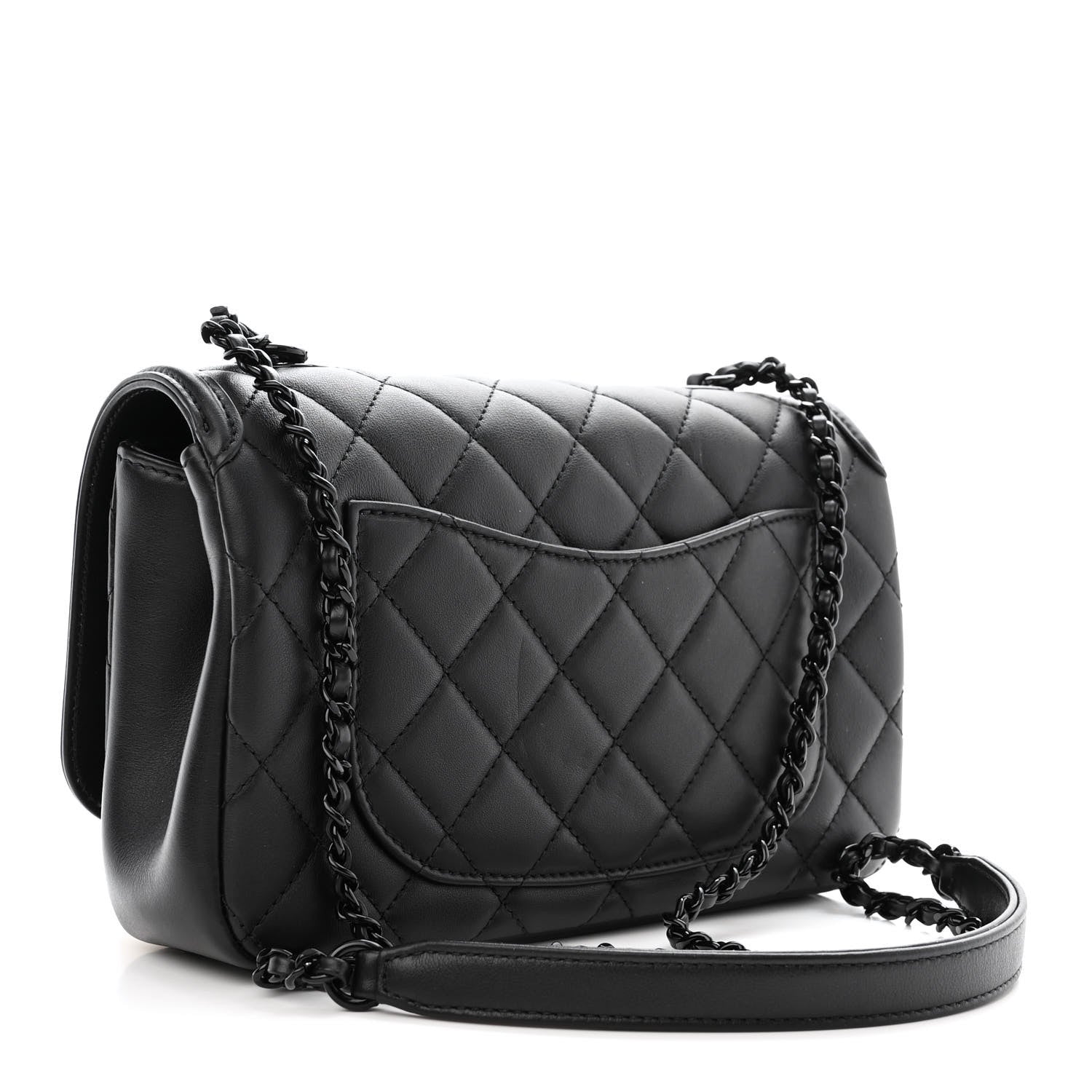 Chanel Lambskin Quilted Small CC Filigree Flap Black 3 of 11