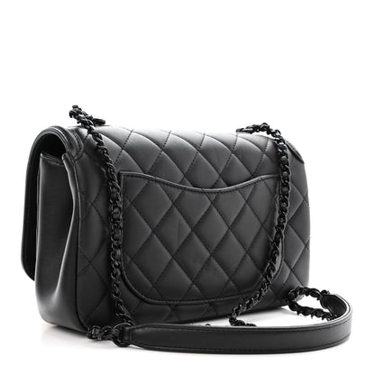 Chanel Lambskin Quilted Small CC Filigree Flap Black 3 of 11