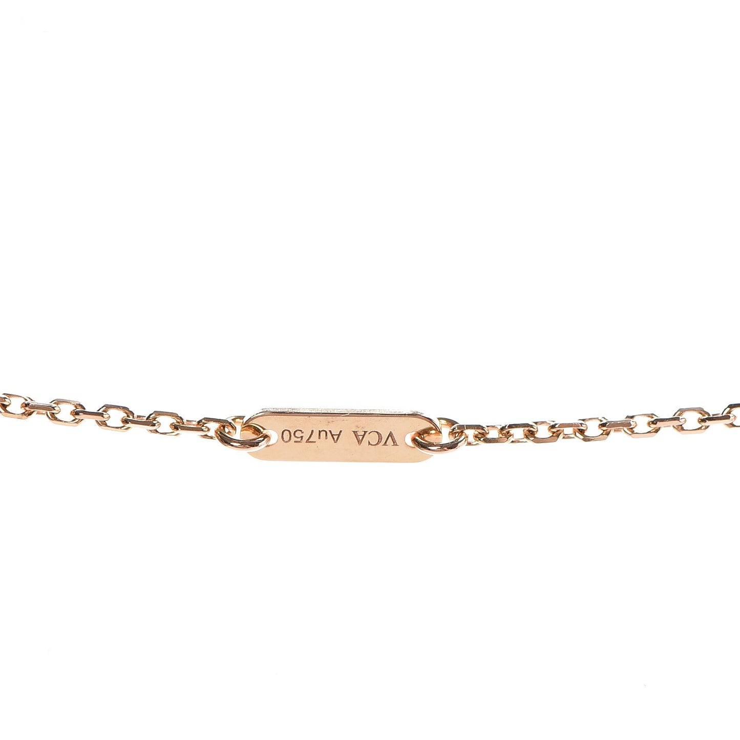 18K Rose Gold Carnelian Sweet Alhambra Pendant Necklace