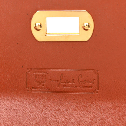 MCM Visetos Heritage Top Handle Satchel Cognac 6 of 11