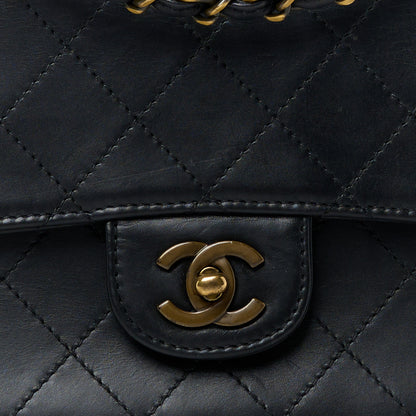 Chanel Calfskin Stitched Medium Single Flap Black 8 of 10
