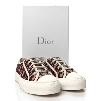 Christian Dior Canvas Oblique Walk'N'Dior Low Top Sneakers 38.5 Deep Amaranth 9 of 9