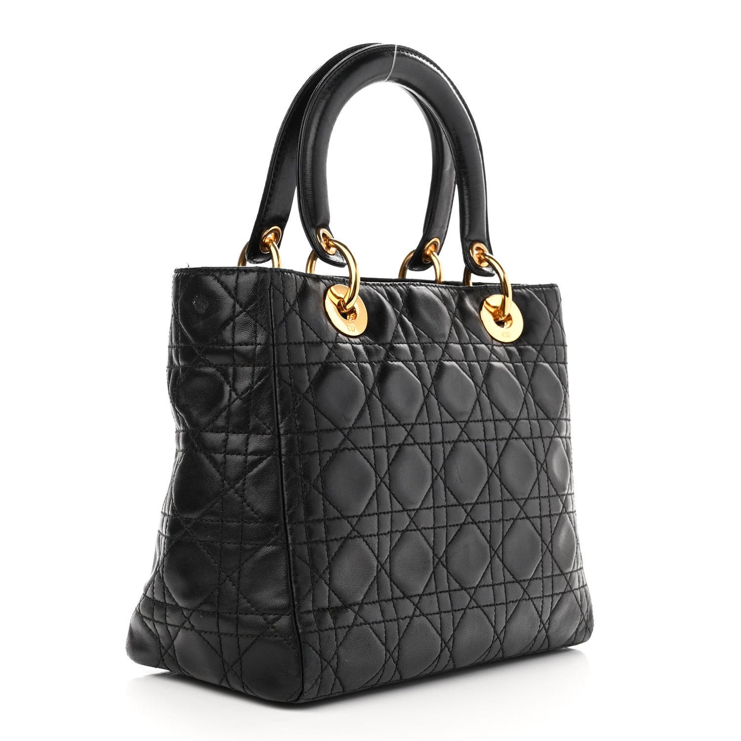 Lambskin Cannage Medium Lady Dior Black