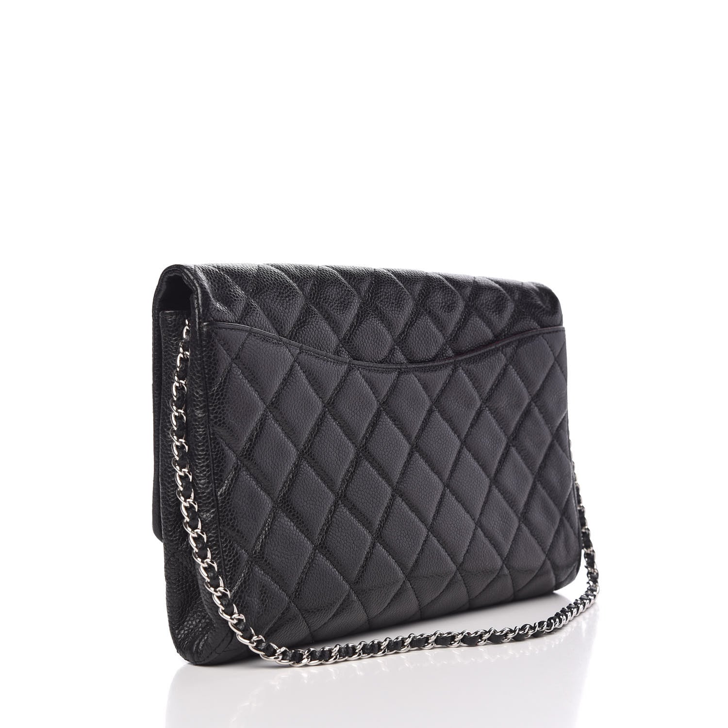 Chanel Caviar Quilted Clutch With Chain Flap Black 3 of 9