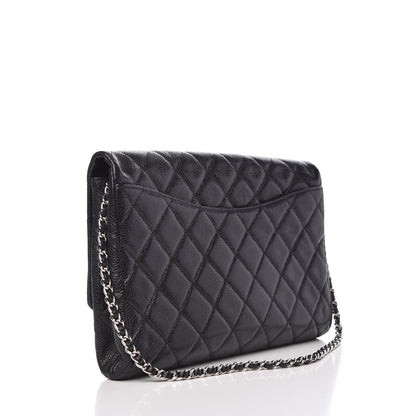 Chanel Caviar Quilted Clutch With Chain Flap Black 3 of 9