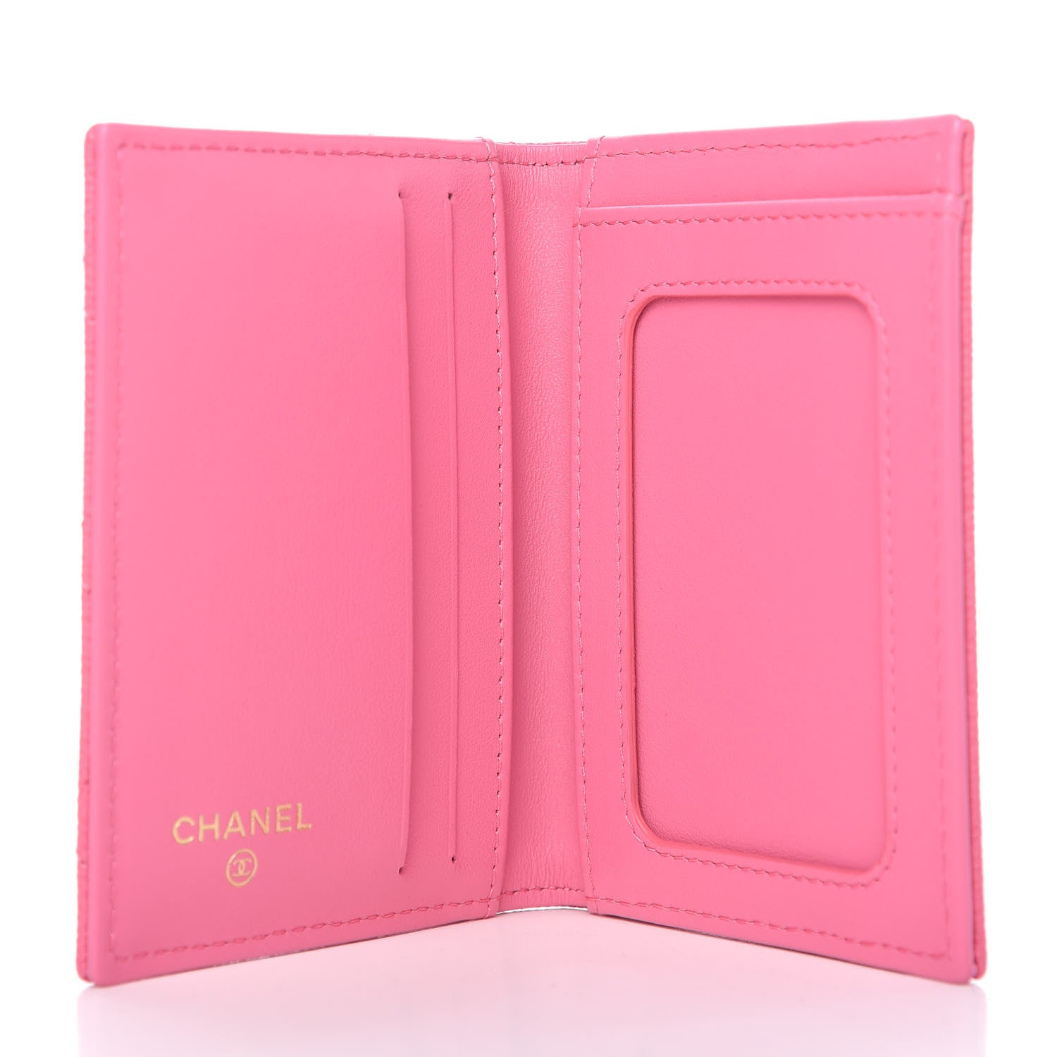 Chanel Caviar Quilted Card Holder Wallet Pink 5 of 8