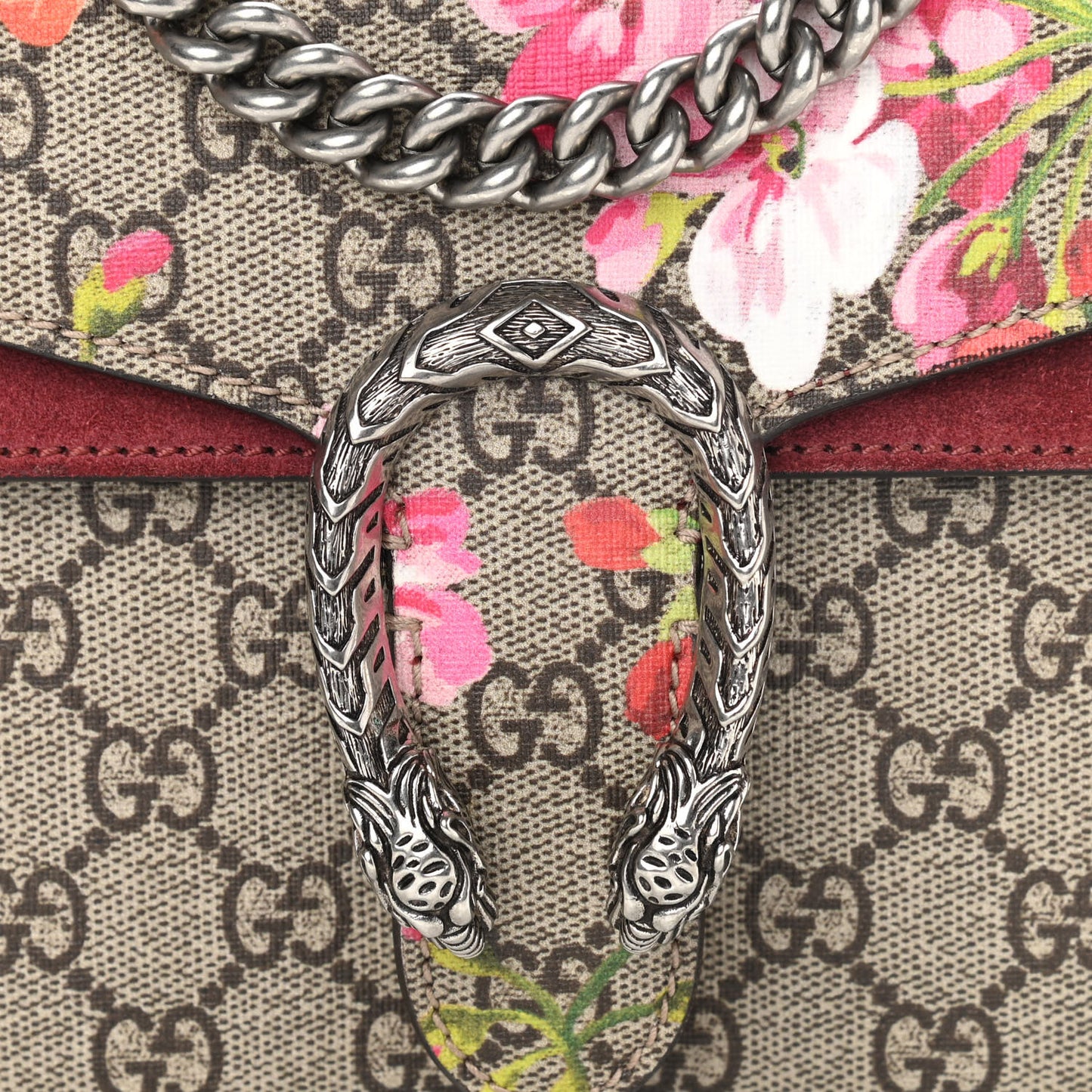GG Supreme Monogram Blooms Mini Dionysus Shoulder Bag Beige Multicolor Dry Rose