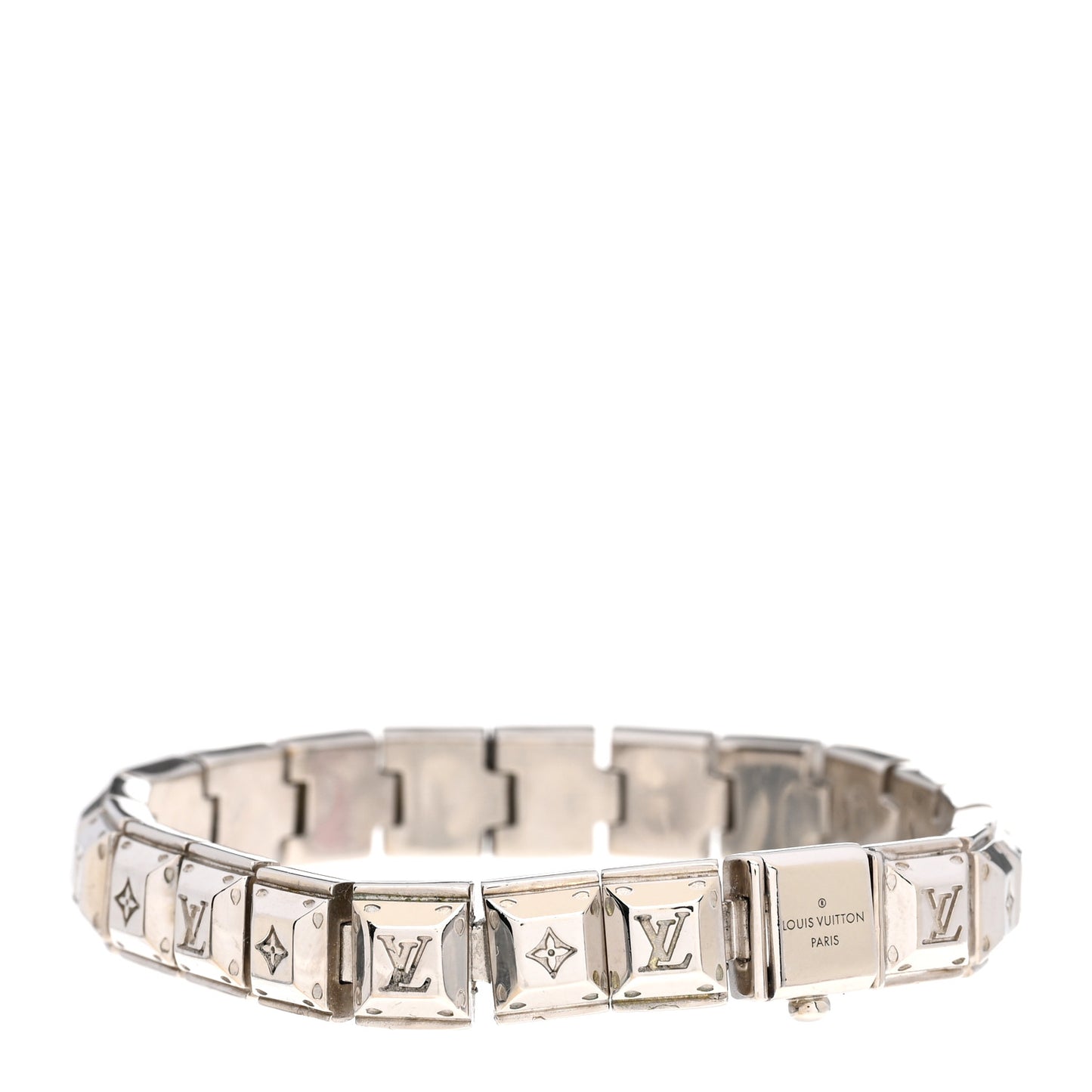 Palladium Monogram Nanogram Tennis Bracelet S Silver