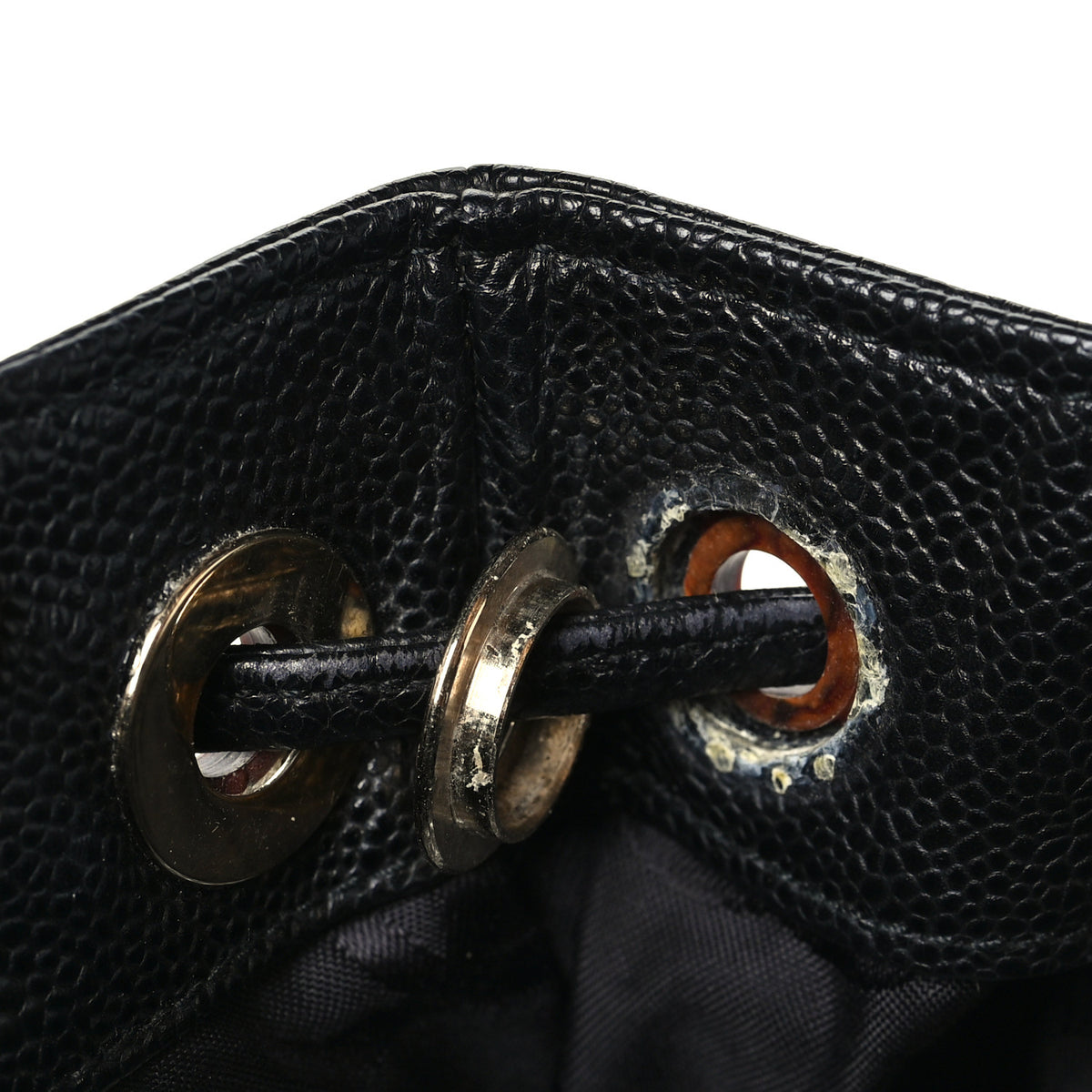 Chanel Caviar Tortoise Timeless CC Drawstring Bucket Bag Black 11 of 11