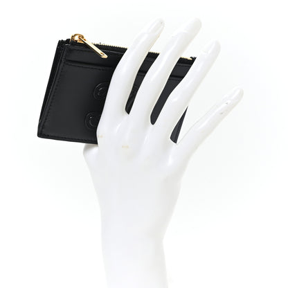 Celine Triomphe Calfskin Zipped Card Holder Black 2 of 8