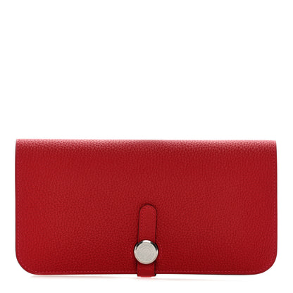 Hermes Togo Dogon Recto Verso Wallet Rouge Casaque 1 of 7