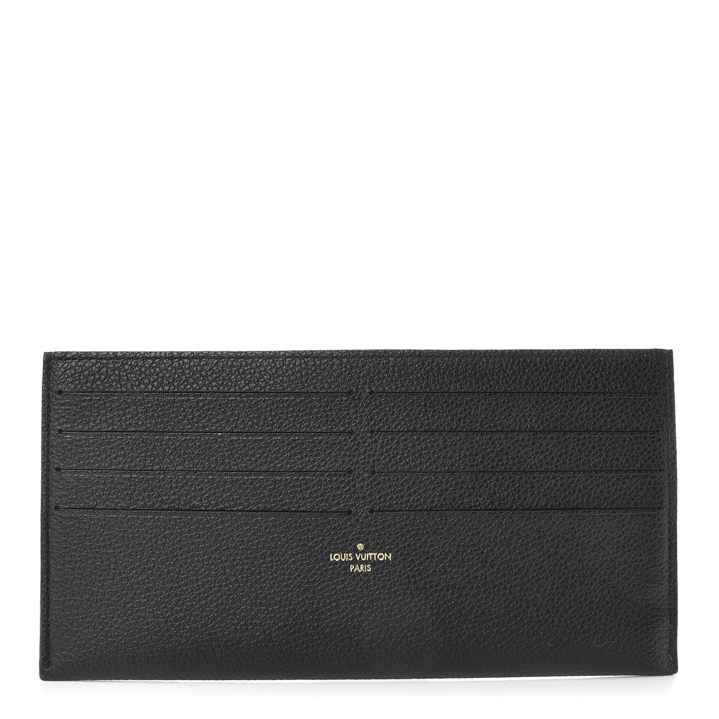 Calfskin Felicie Chain Wallet Card Holder Insert Black