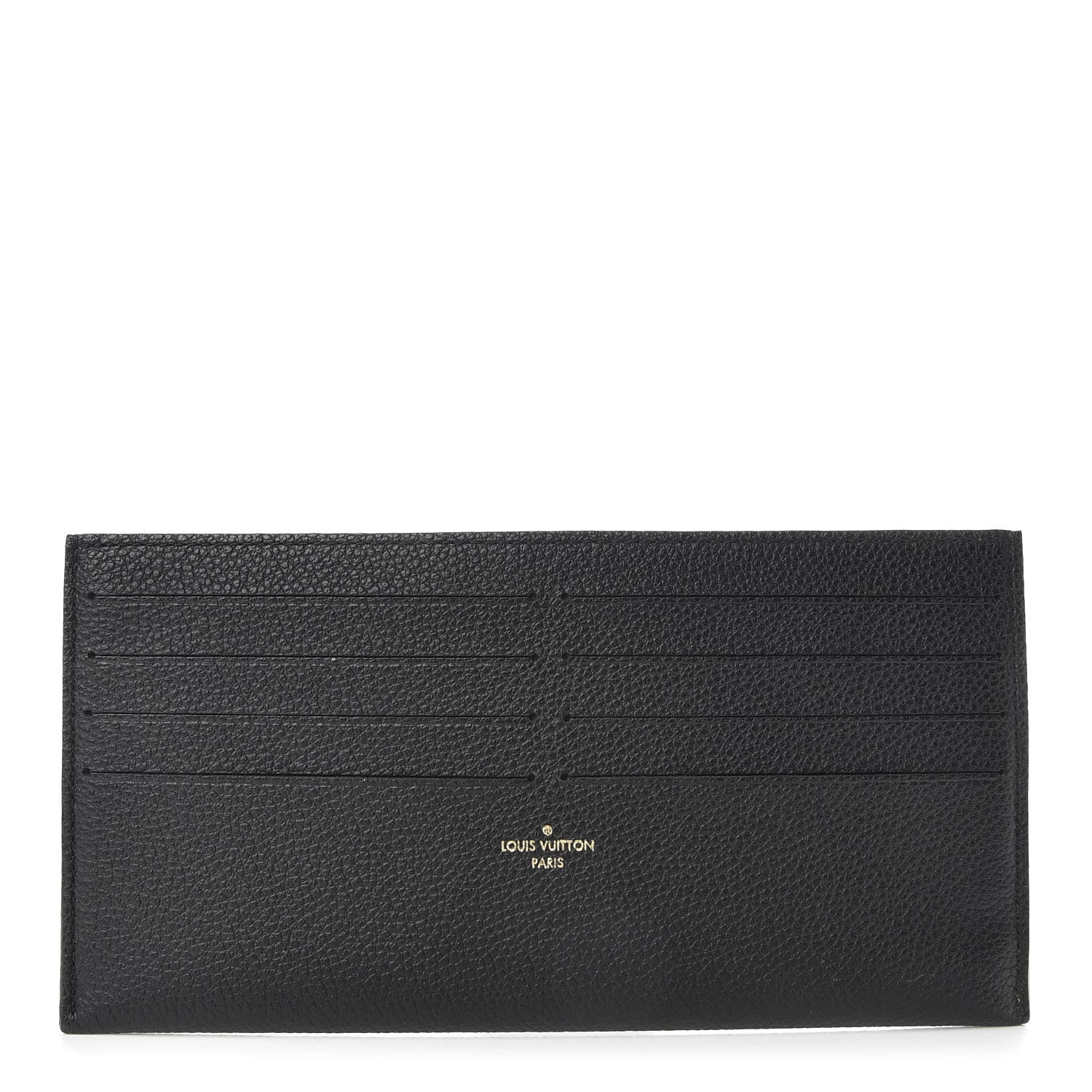 Louis Vuitton Calfskin Felicie Chain Wallet Card Holder Insert Black 1 of 6