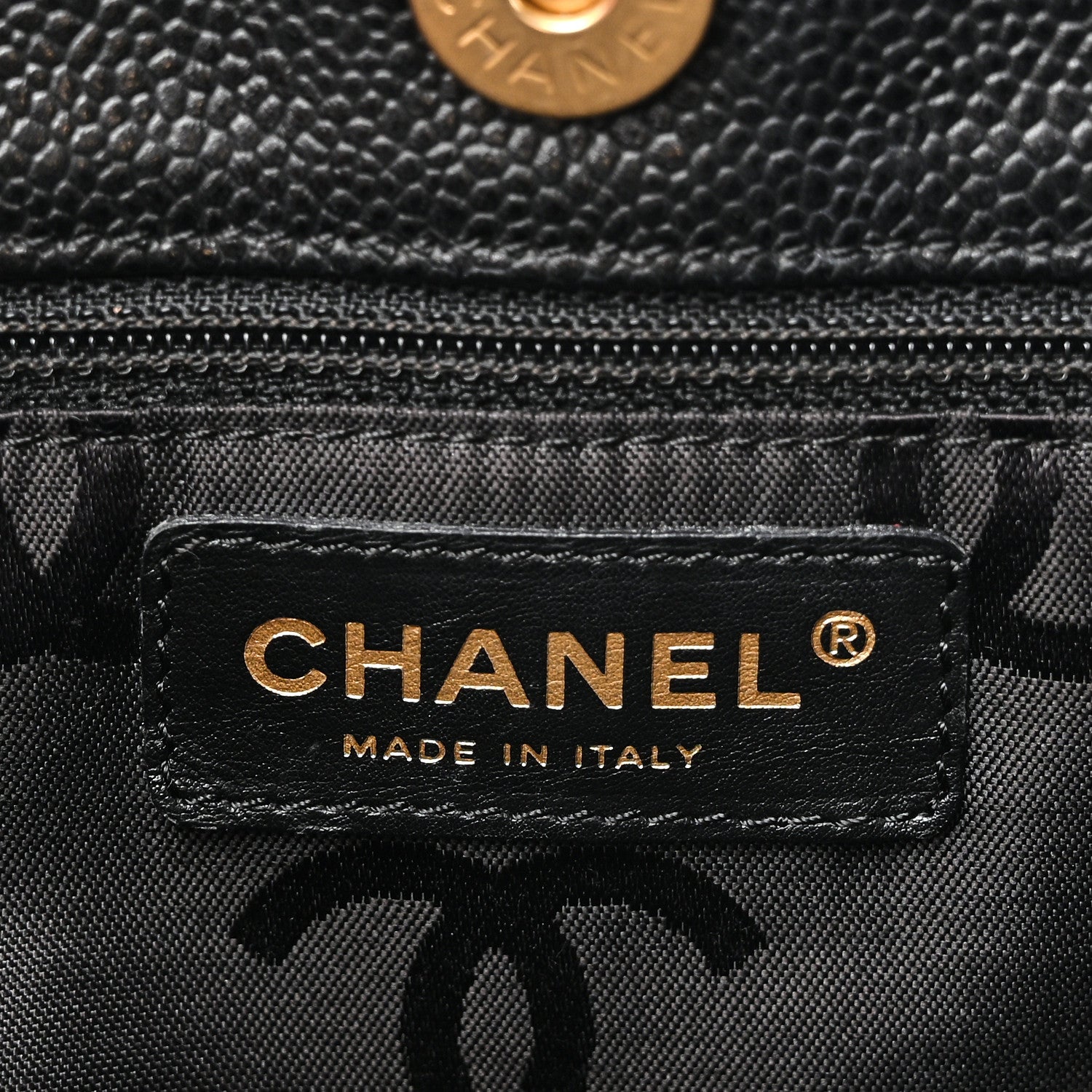 Chanel Caviar Quilted Shopping Tote Black 6 of 10