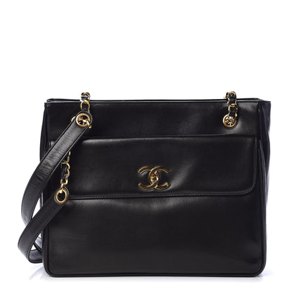 Chanel Lambskin Flap Shoulder Bag Black 1 of 10