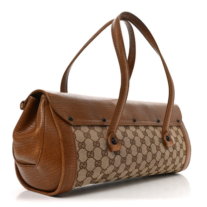 Gucci Monogram Bamboo Bullet Handbag Brown 3 of 10