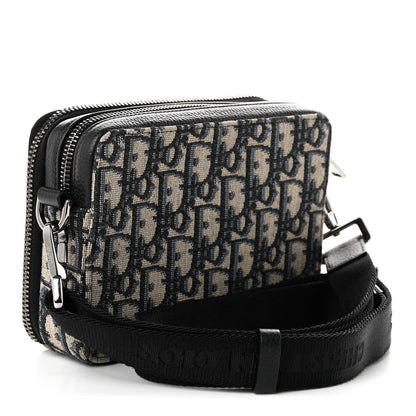Christian Dior Oblique Pouch Navy Blue 3 of 11
