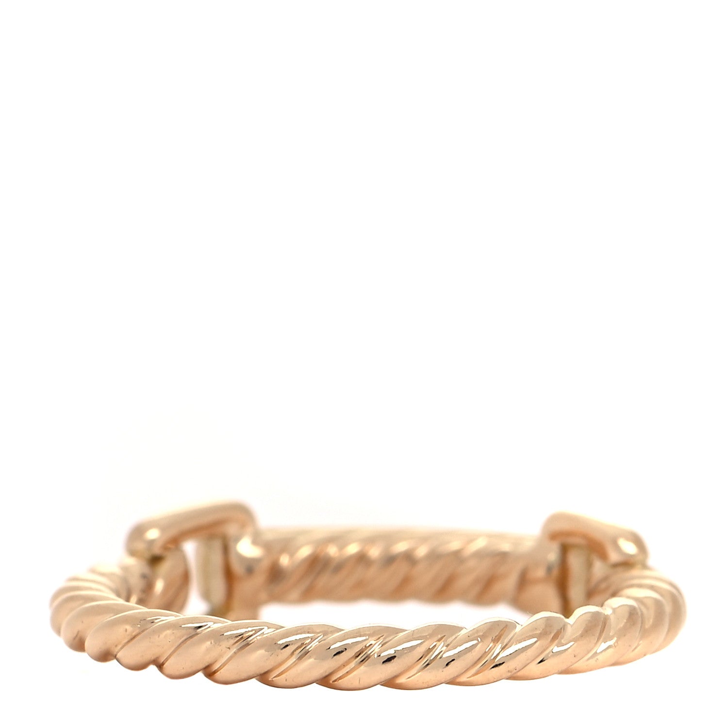 David Yurman 18K Yellow Gold Diamond Petite Pave Band Ring 50 5.25 3 of 5