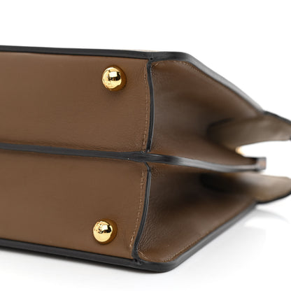 Fendi Vitello Seta Shiny Nappa Plexiglass Small Peekaboo I SEE U Satchel Foresta Sasso 9 of 9