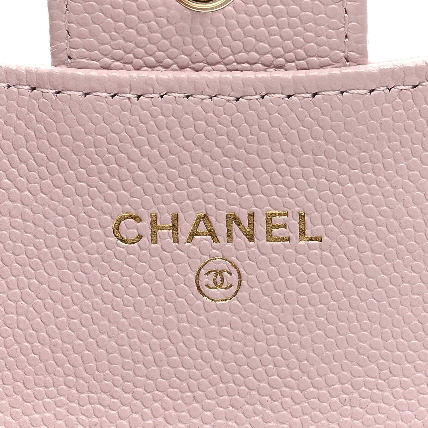Caviar Quilted Flap Card Holder Wallet Light Pink