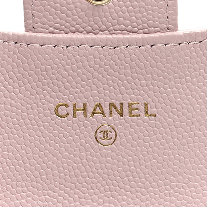 Chanel Caviar Quilted Flap Card Holder Wallet Light Pink 6 of 7
