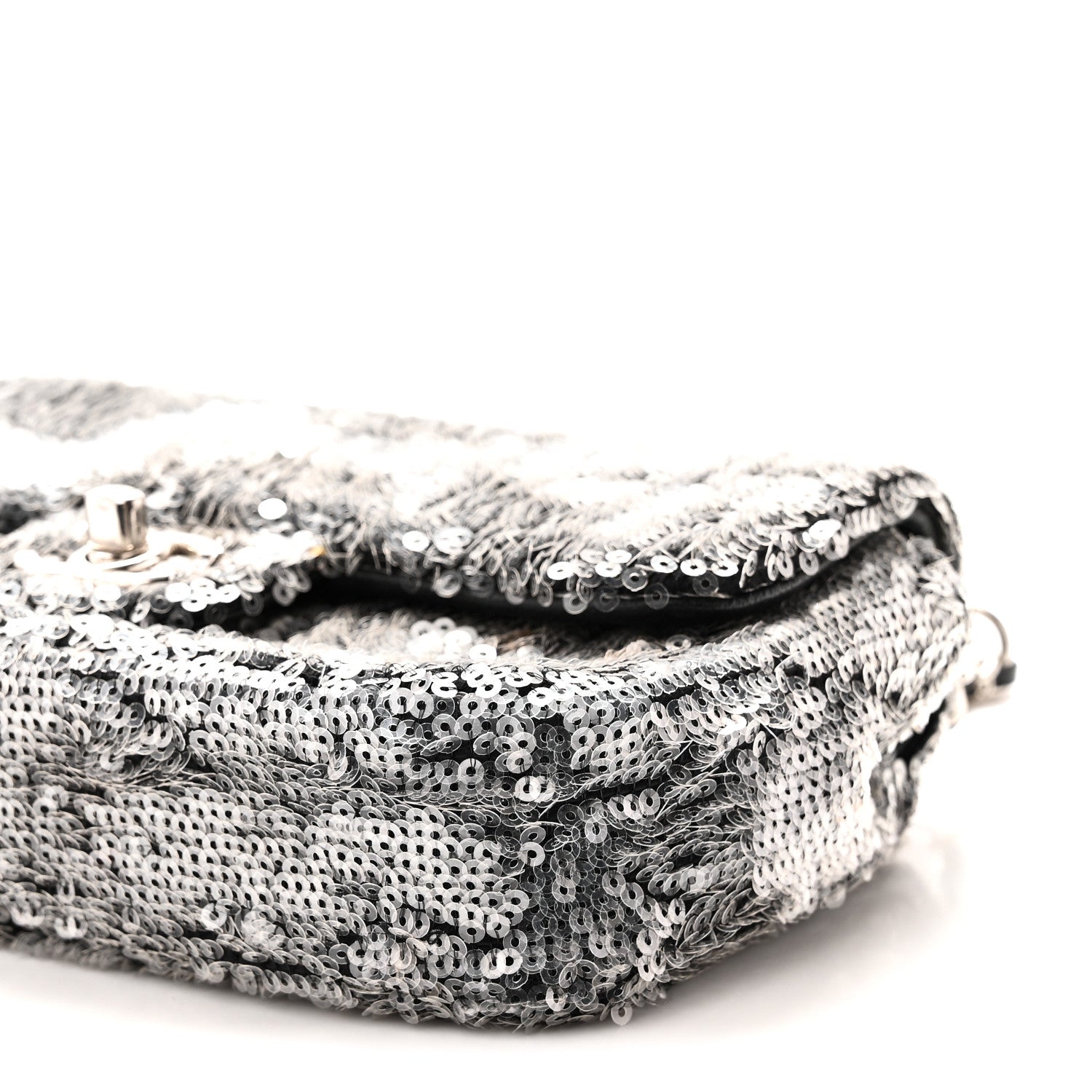 Chanel Sequin Mini Rectangular Single Flap Black 10 of 10