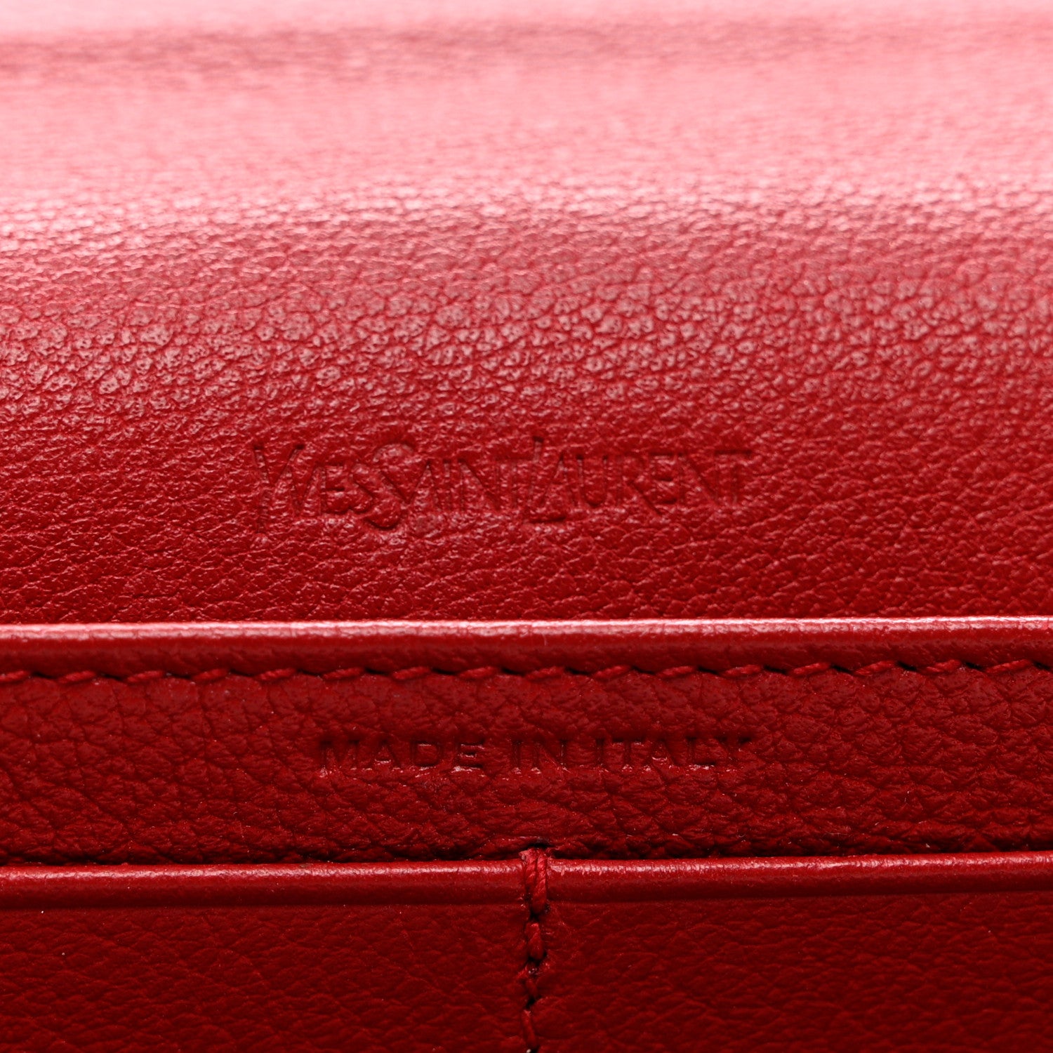Saint Laurent Goatskin Belle De Jour Flap Wallet Rouge Orient 7 of 8
