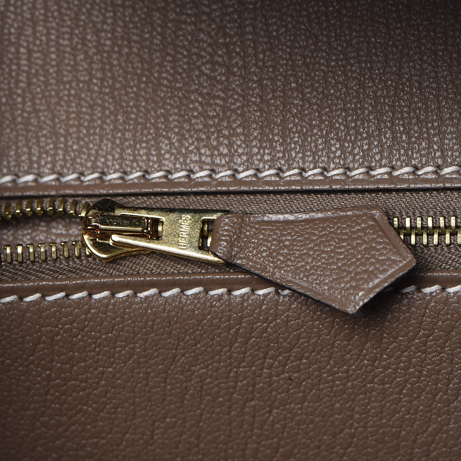 Hermes Togo Horseshoe Birkin 35 Chocolate Etoupe 30 of 35