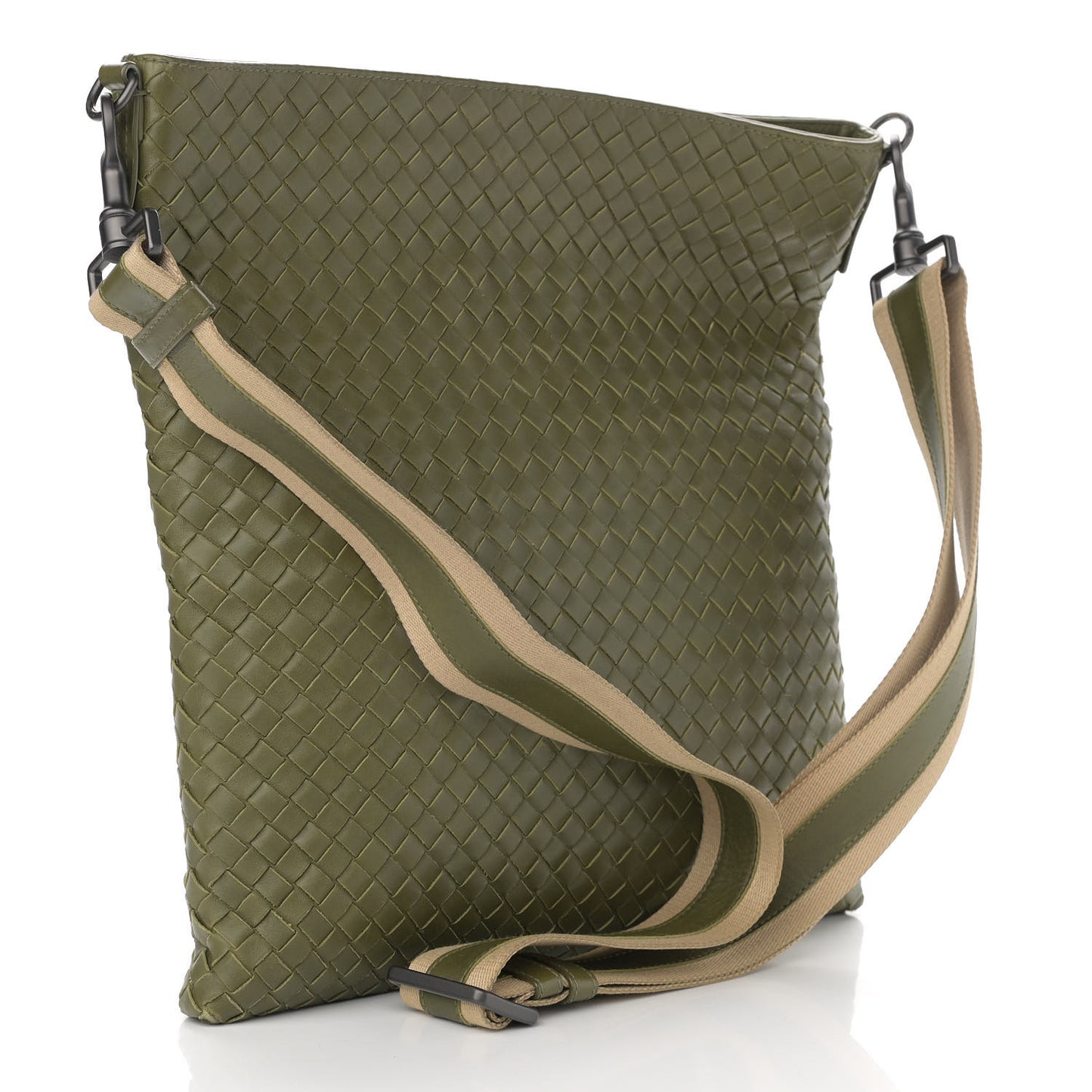 Nappa Intrecciato VN Crossbody Messenger Bag Mud