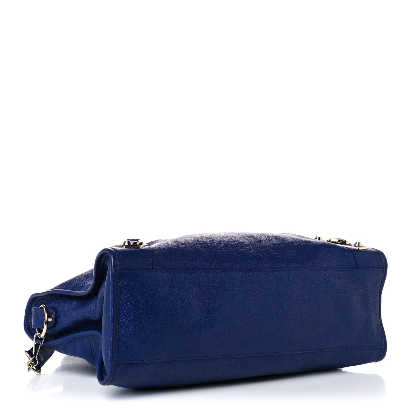 Chevre Gold Metallic Edge Hardware City Bleu Roi