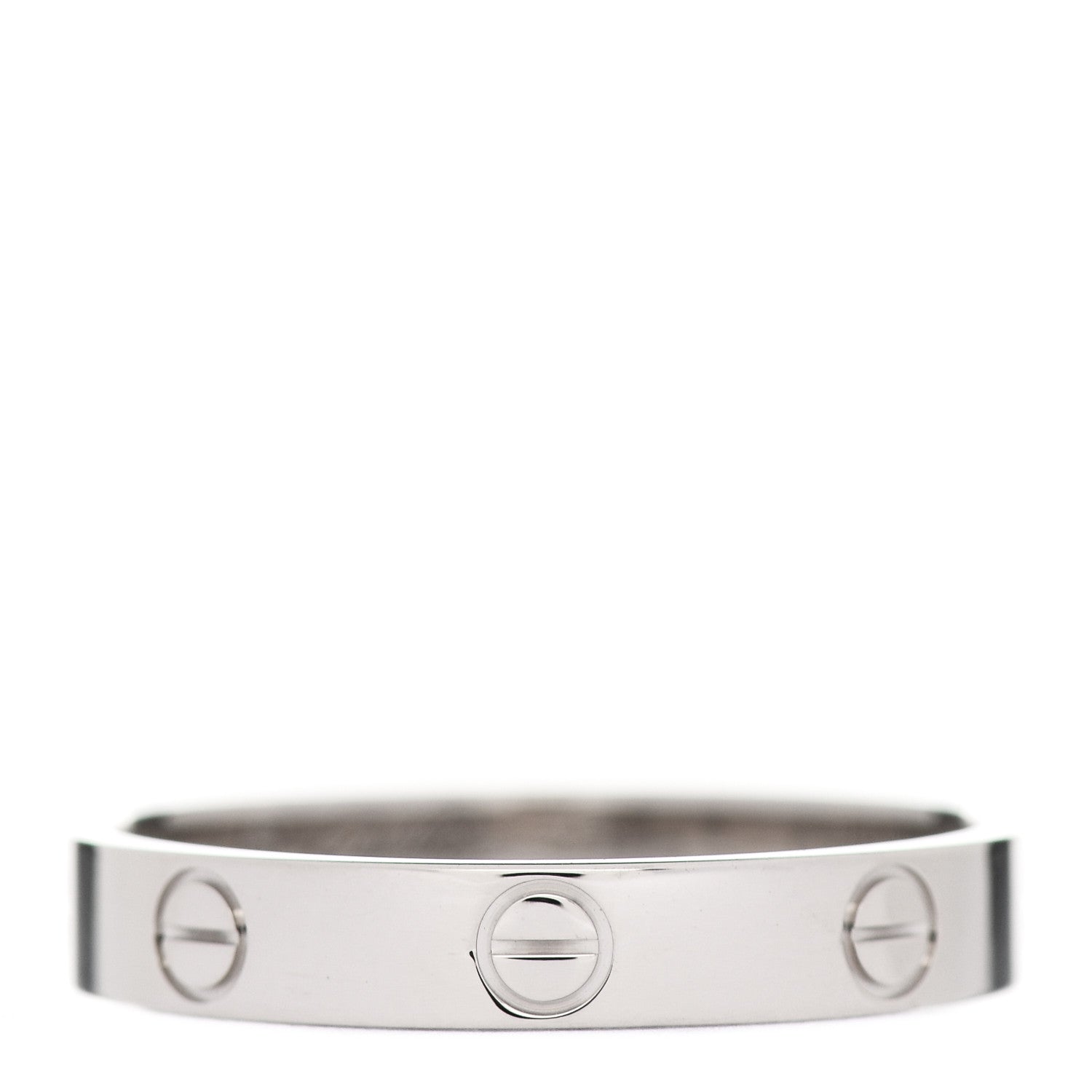 Cartier 18K White Gold 3.5mm LOVE Wedding Band Ring 59 8.75 1 of 4
