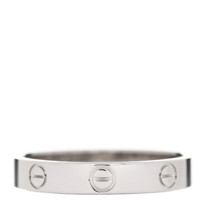 Cartier 18K White Gold 3.5mm LOVE Wedding Band Ring 59 8.75 1 of 4