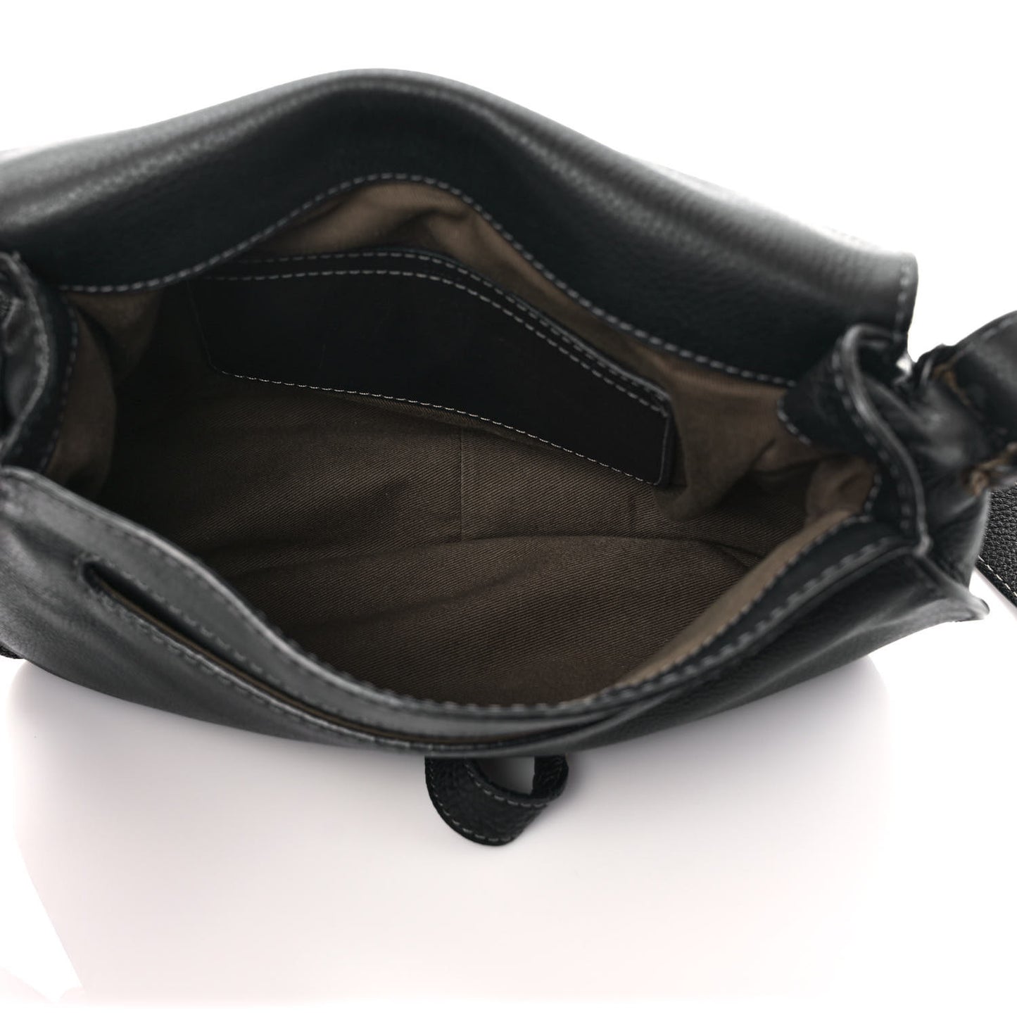 Calfskin Medium Marcie Round Crossbody Bag Black