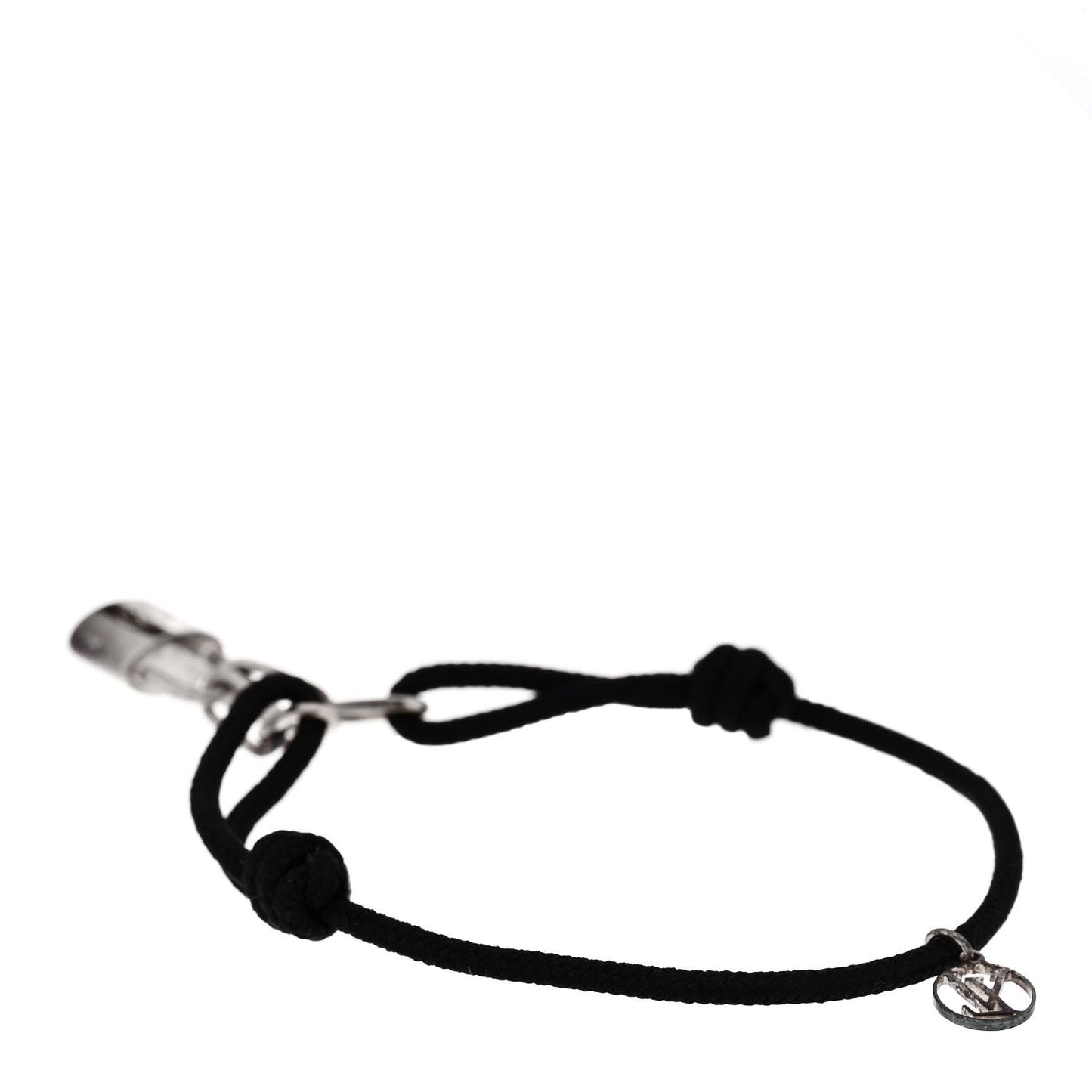 X Virgil Abloh Sterling Silver Lockit Bracelet Black