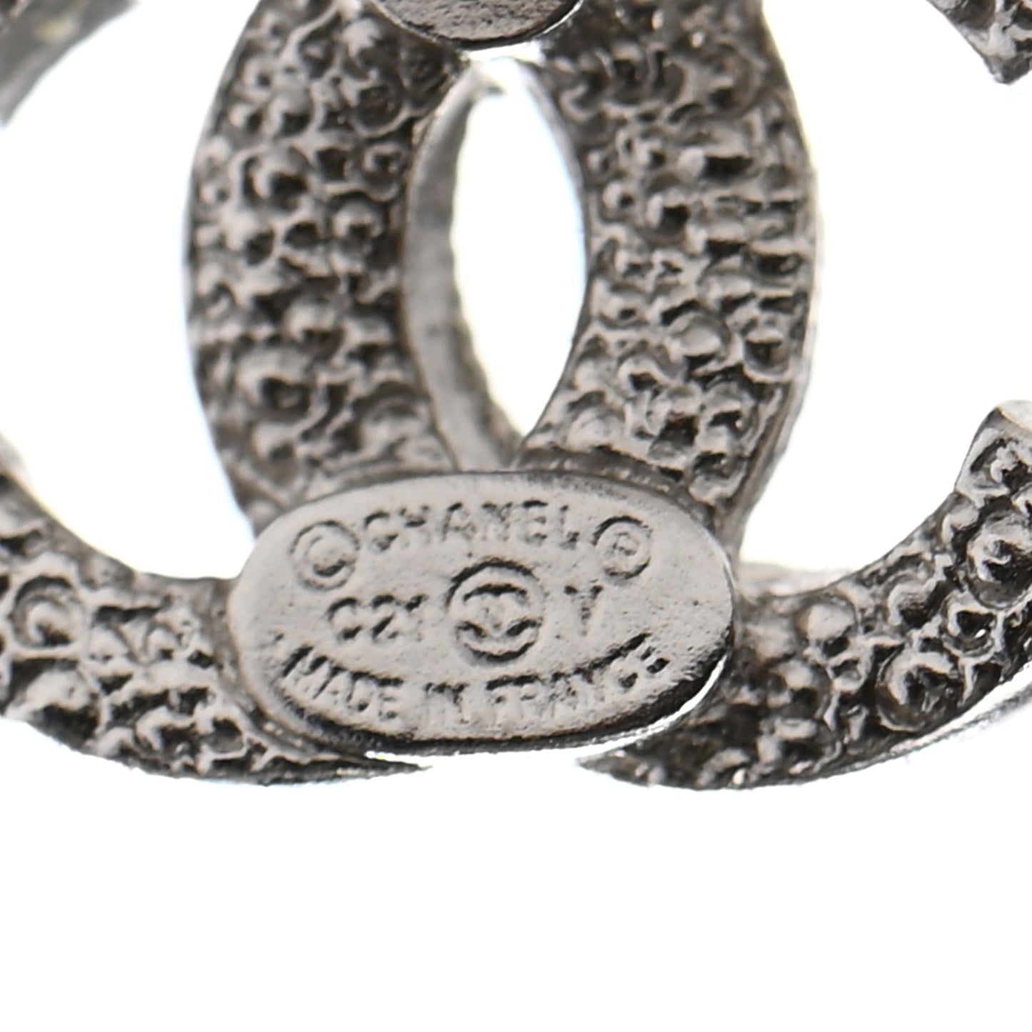 Crystal Mini Timeless CC Earrings Silver