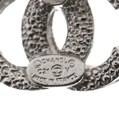 Chanel Crystal Mini Timeless CC Earrings Silver 4 of 4