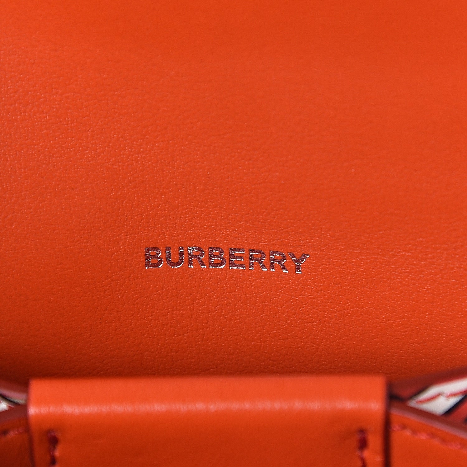 Burberry Calfskin Monogram Jessie Chain Card Case Vermillion 5 of 7