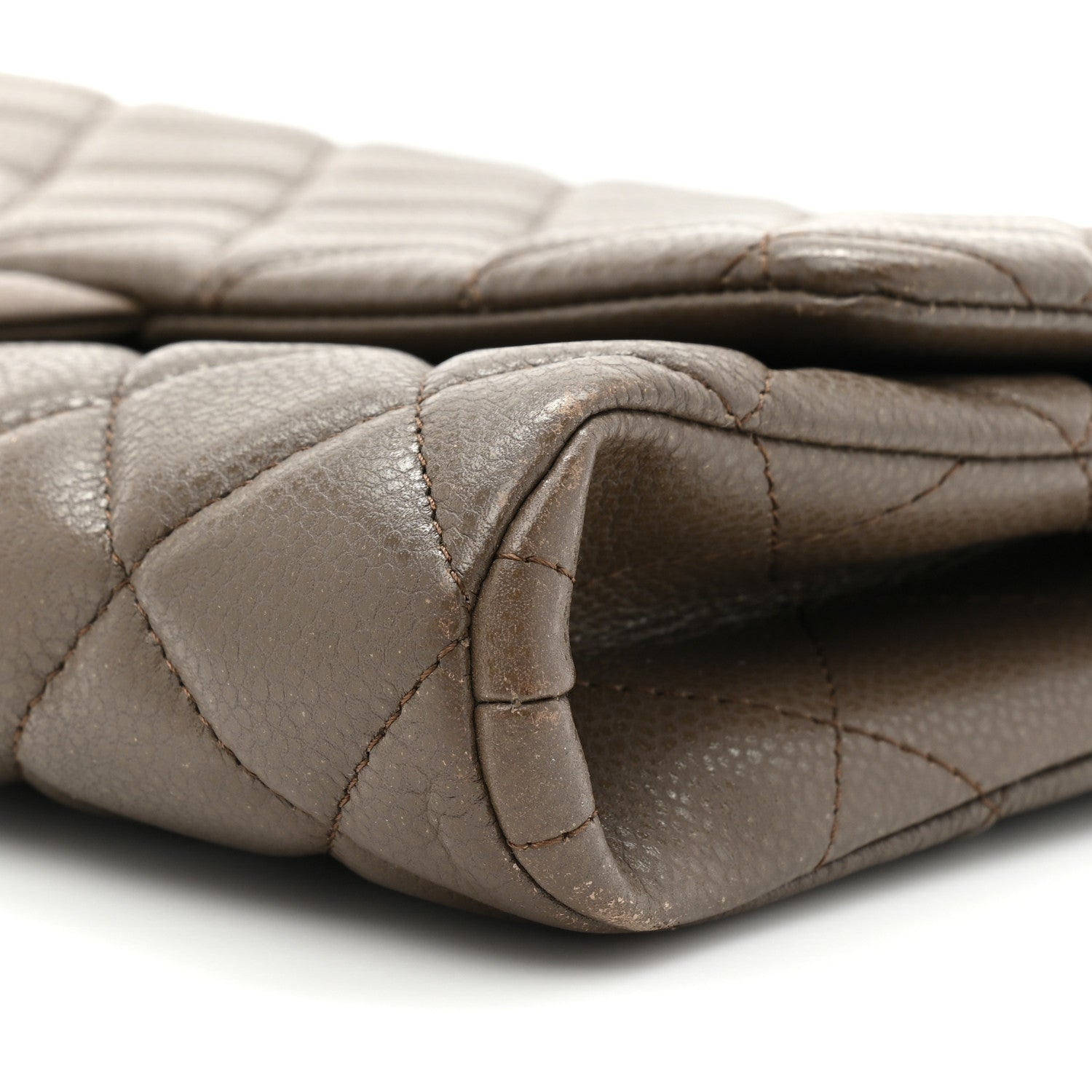 Chanel Caviar Quilted Clutch With Chain Flap Brown 8 of 15