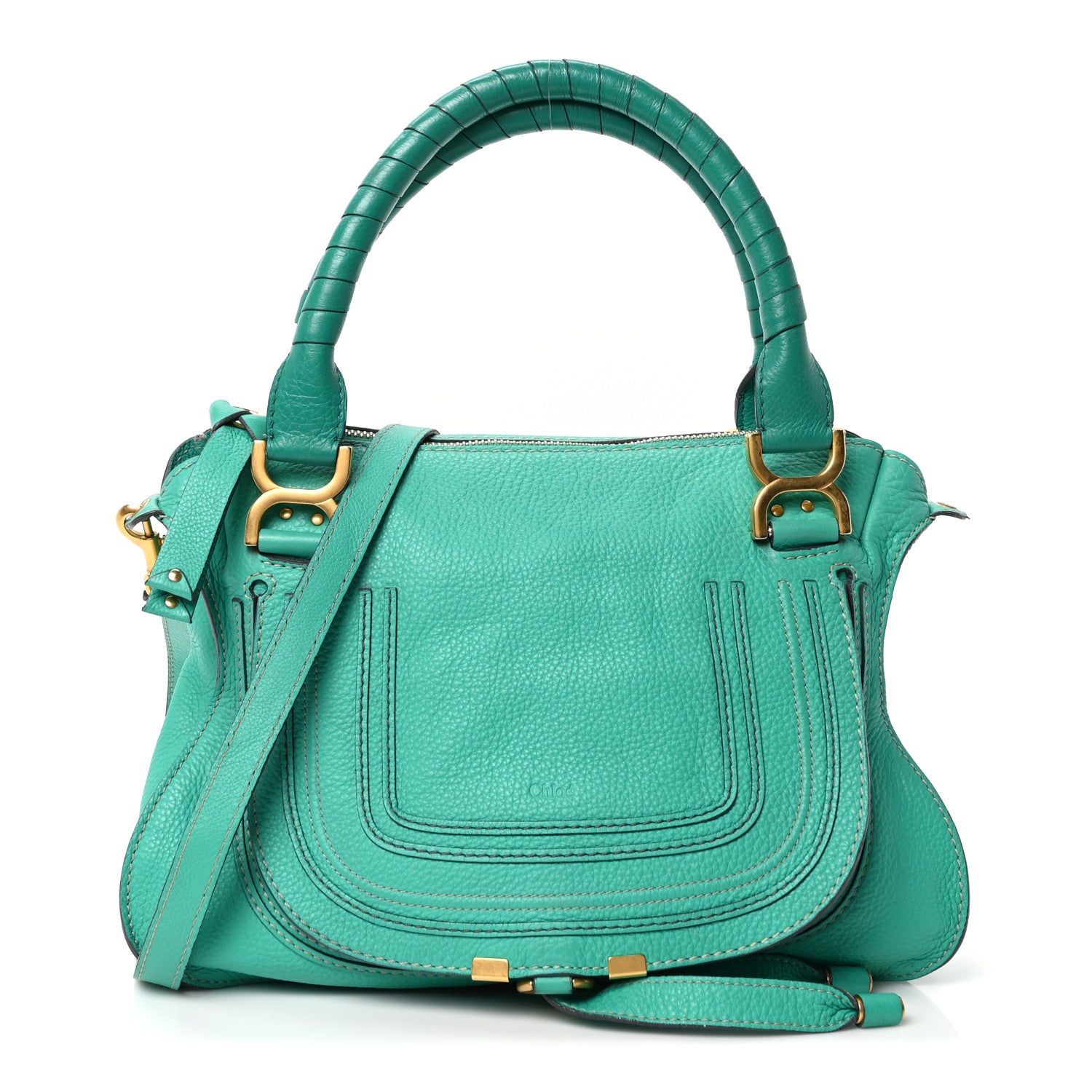 Chloe Calfskin Medium Marcie Satchel Jade Green 1 of 10