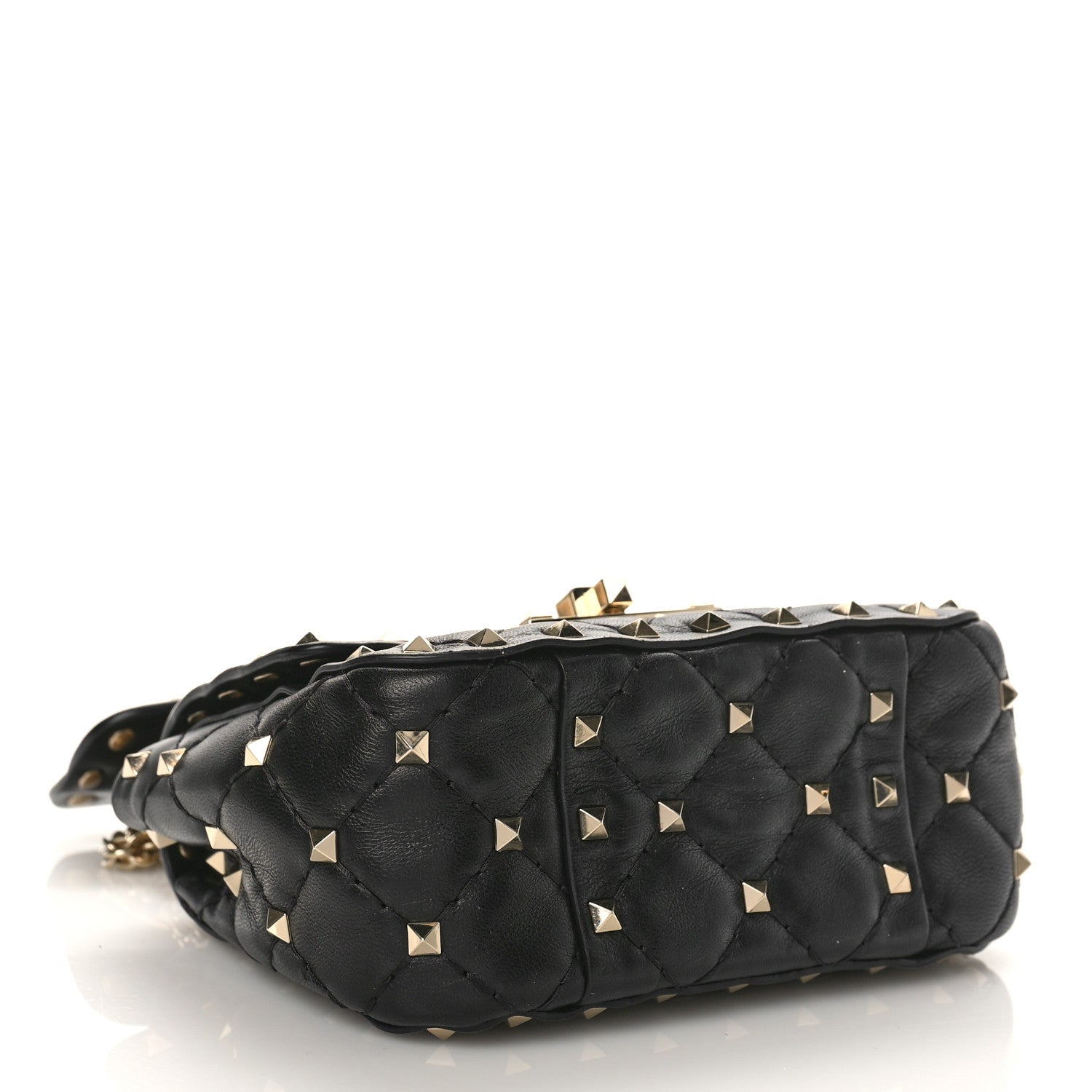 Valentino Garavani Nappa Micro Rockstud Spike Shoulder Bag Black 4 of 8