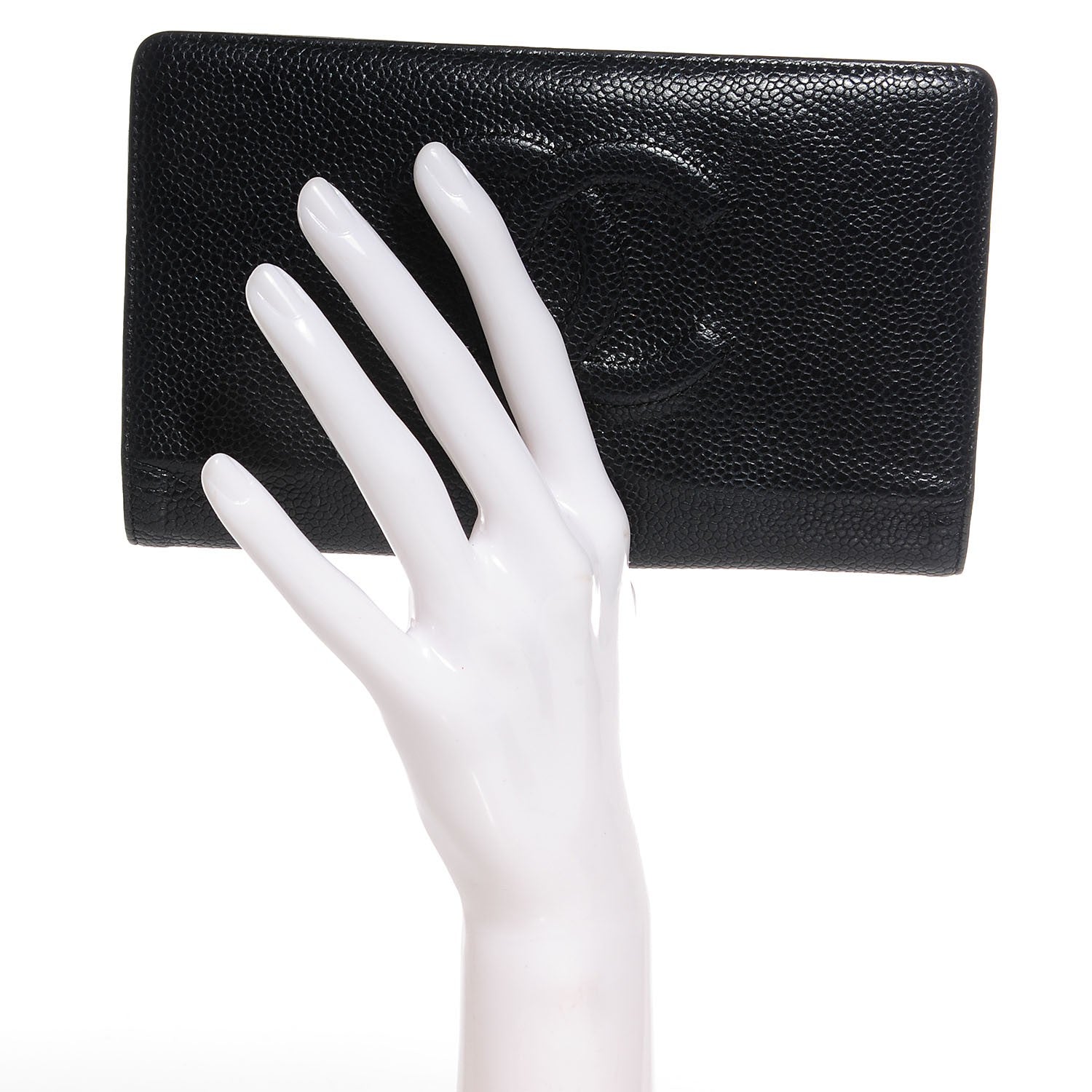 Chanel Caviar Yen CC Wallet Black 2 of 9