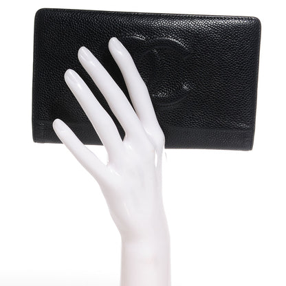 Chanel Caviar Yen CC Wallet Black 2 of 9